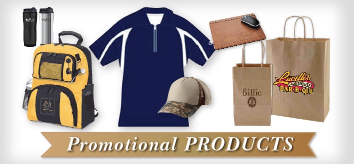 Promotional products Brumley promo image with banner